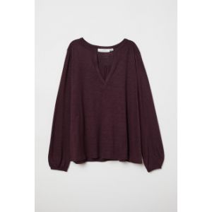 Bluza de jerseu in V