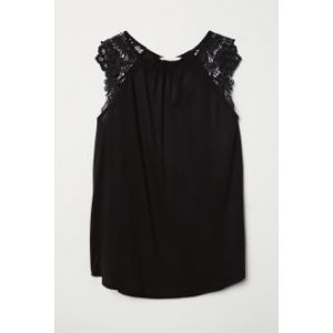 Bluza de jerseu cu dantela