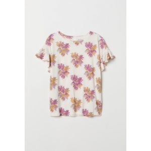 Tricou cu volane la maneci