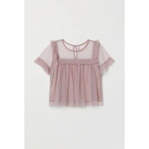 Bluza de plasa cu volane