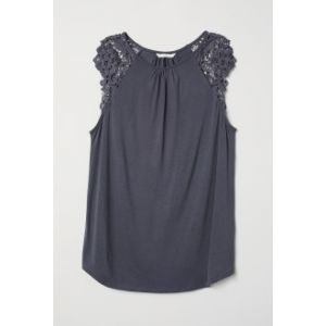 Bluza de jerseu cu dantela