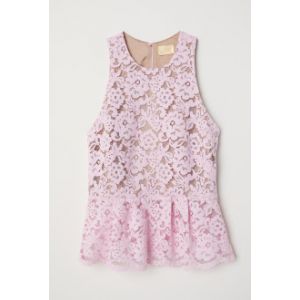 Bluza de dantela cu peplum