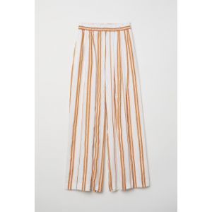 Pantaloni largi din mix de in