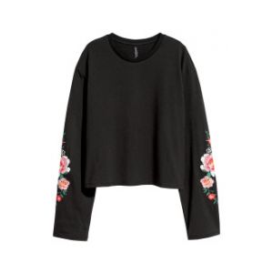 Bluza de jerseu cu broderie