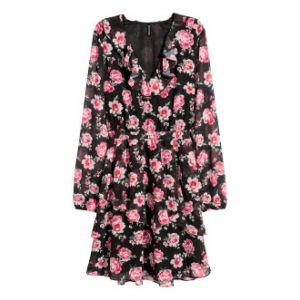 Rochie de sifon cu volane