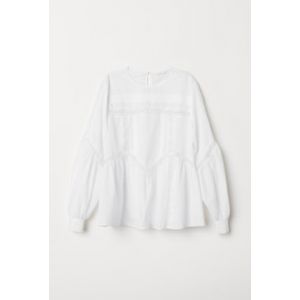 Bluza de bumbac cu dantela