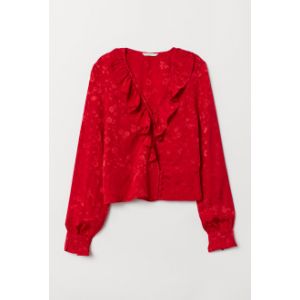 Bluza din tesatura cu volane