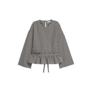 Bluza de bumbac cu volan