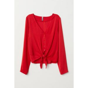 Bluza in V cu nod