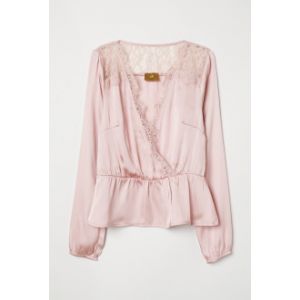 Bluza in V de satin