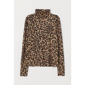 Bluza de jerseu cu guler inalt