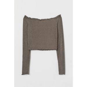 Bluza scurta cu umerii goi