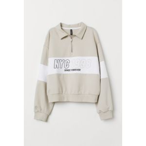 Bluza de molton cu guler