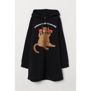 Rochie de molton cu gluga