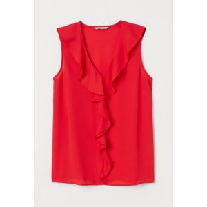 Bluza fara maneci cu volane