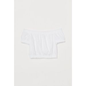 Bluza de bumbac cu umerii goi