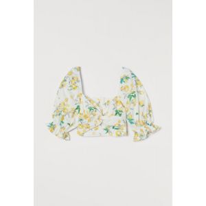 Bluza scurta cu maneci bufante