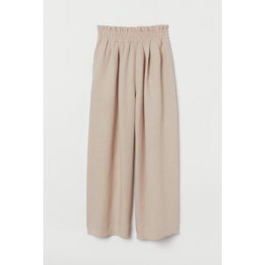 Pantaloni largi din mix de in