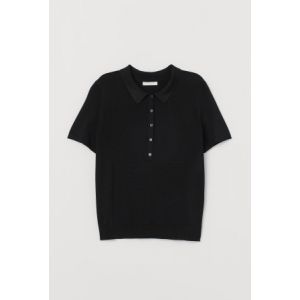 Tricou polo tricotat fin