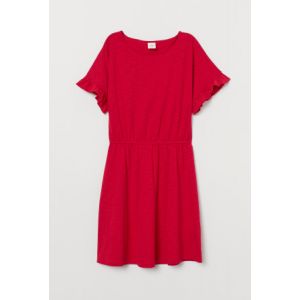 Rochie de jerseu cu flameuri