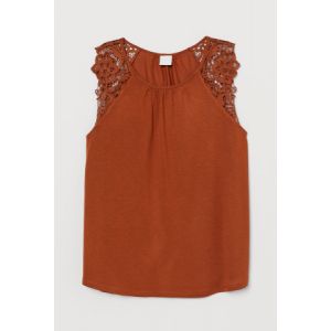 Bluza de jerseu cu dantela