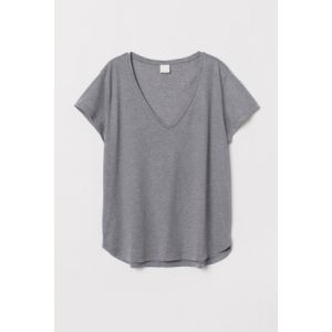 Tricou de bumbac in V