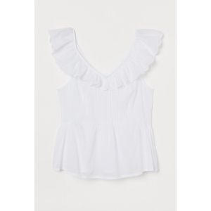 Top de bumbac cu volane