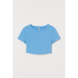 Tricou cropped de bumbac