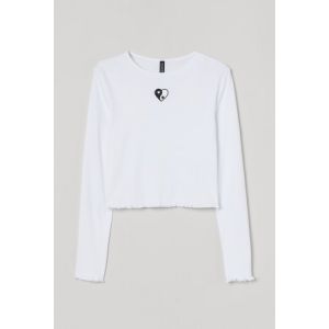 Bluza cropped cu imprimeu