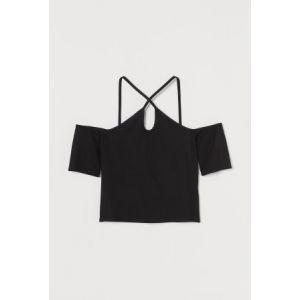 Bluza reiata cu umerii goi