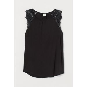 Bluza de jerseu cu dantela