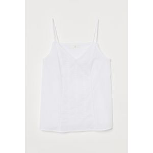 Top de bumbac cu broderie