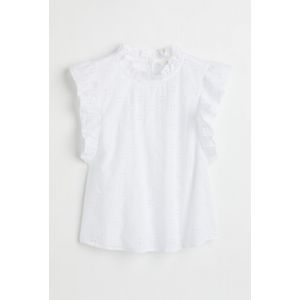 Bluza cu volanase si broderie englezeasca