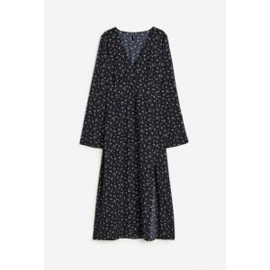 Rochie din crep cu nasturi in fata
