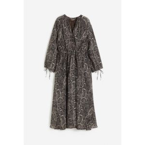 Rochie din amestec de lyocell cu snururi