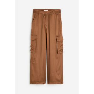 Pantaloni cargo de satin