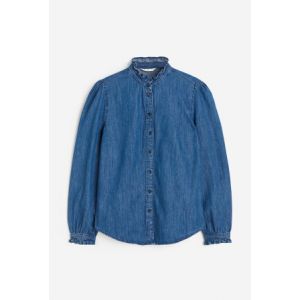 Bluza din denim cu volanase