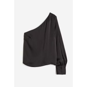 Bluza din satin cu un umar gol