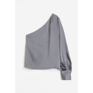 Bluza din satin cu un umar gol