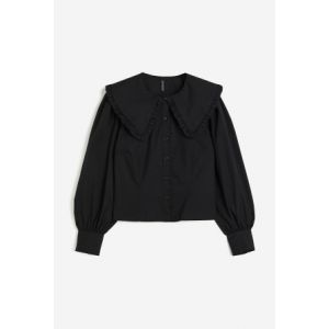 Bluza de poplin cu guler