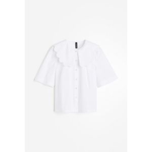 Bluza din poplin cu guler