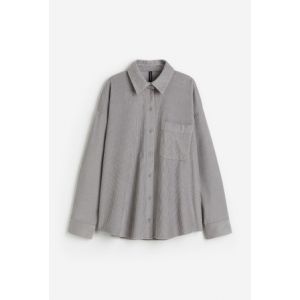 Overshirt supradimensionat din catifea reiata