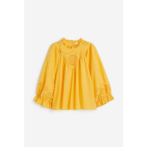 Bluza de bumbac cu broderie englezeasca