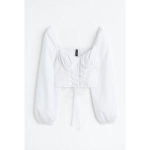 Bluza din poplin cu snur