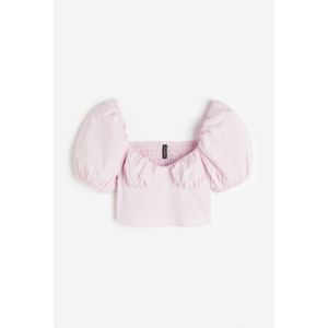 Bluza cropped cu maneci bufante