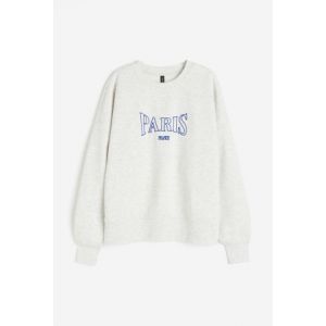 Bluza supradimensionata din molton cu motiv