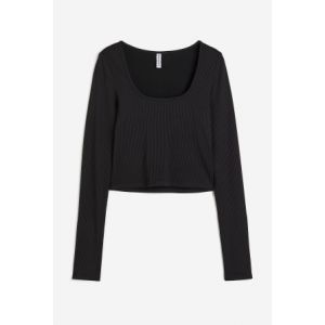 Bluza cropped de jerseu