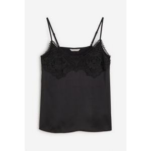 Top cu bordura de dantela