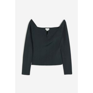 Bluza tricotata reiat cu umerii goi