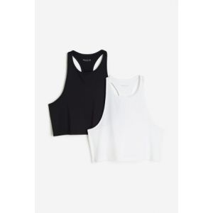 Set de 2 topuri de sport cropped din DryMove™